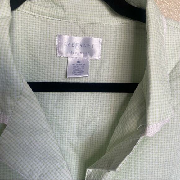 Cabernet Sleepwear button up shirt size XL - Picture 2 of 4